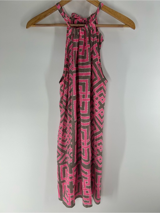 Alice & Trixie Dresses & Skirts - Alice & Trixie Silk Pink and Gray Geometric Dress